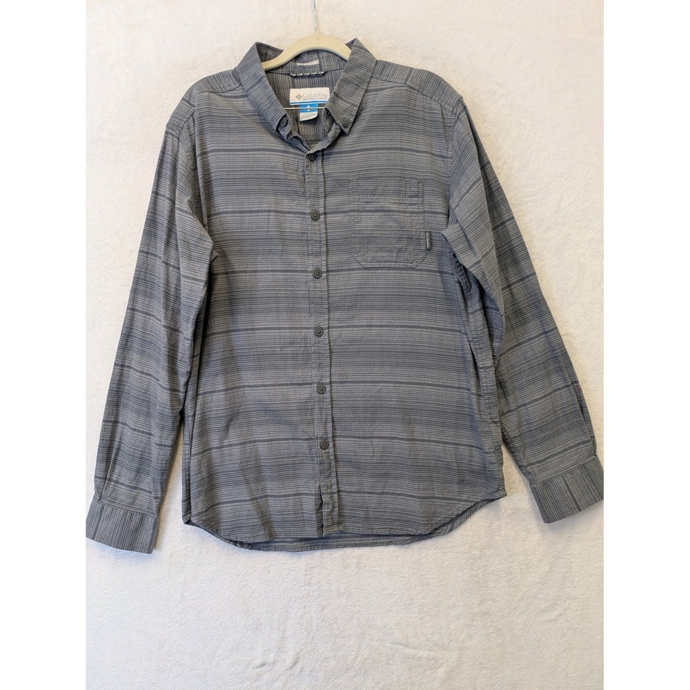 Columbia Men's Regular Fit Long Sleeve Striped Button Up Shirt Size Medium